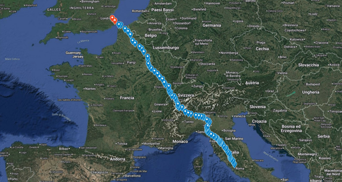 percorso completo itinerario sigerico